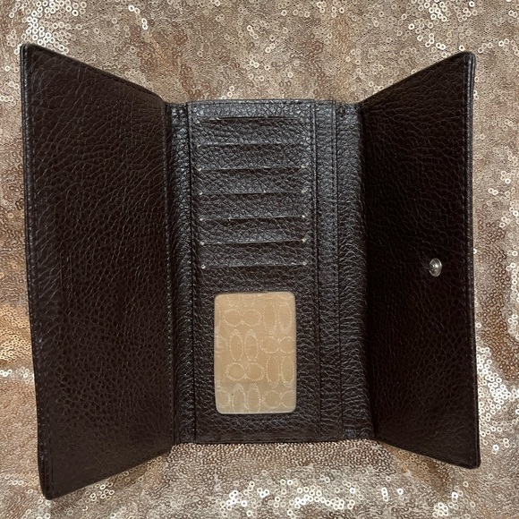 Coach Preloved Trifold Monogram Wallet - Picture 6 of 14